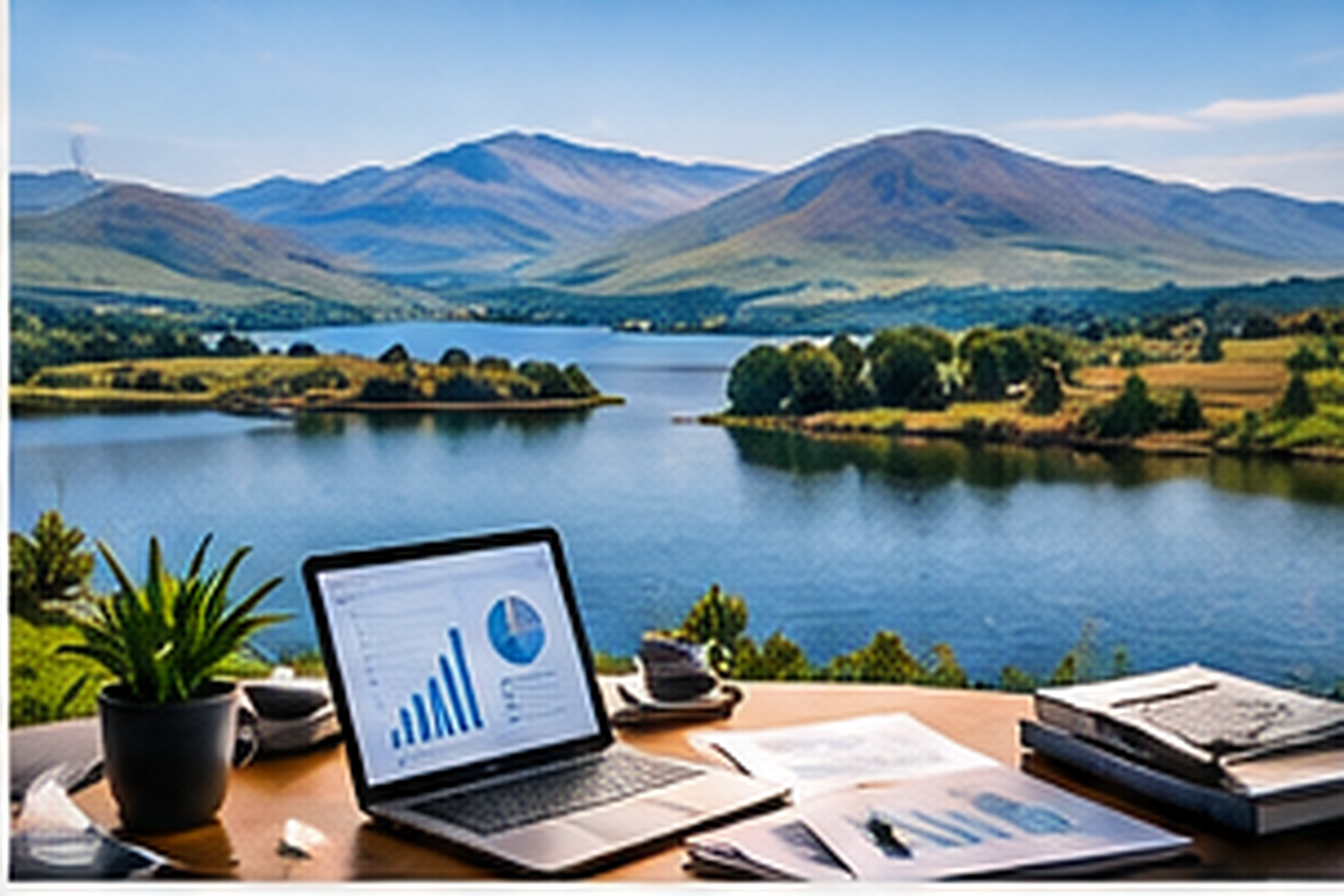 Meath accounting services with financial reports and Meath city skyline